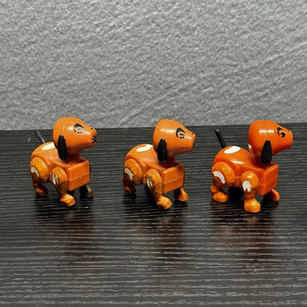 Lot Of 3 Vintage 1967 Fisher Price FAMILY FARM #915 Little People BROWN DOG